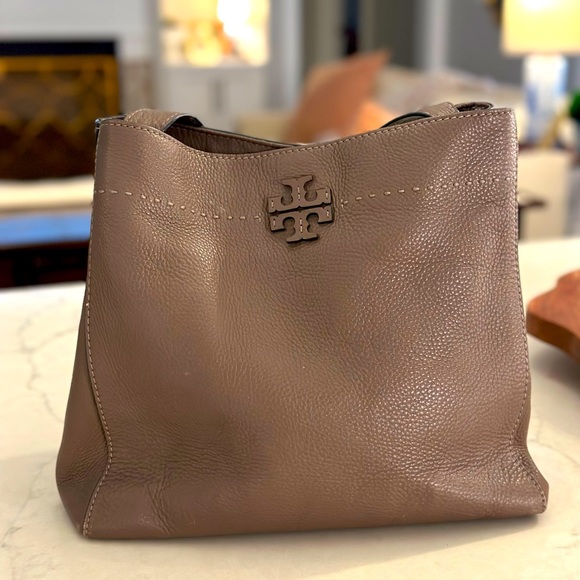 Tory Burch Handbags - Tory Burch McGraw Hobo Silver Maple